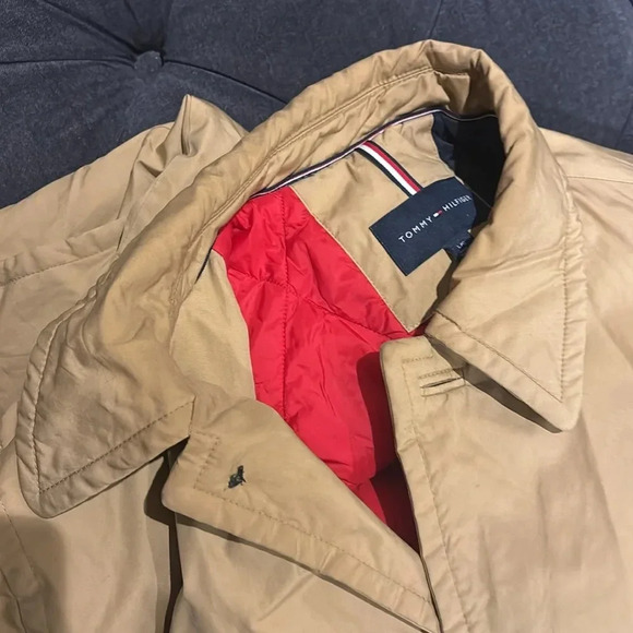 Timmy Hilfiger Tan puffer Winter unisex jacket Large - Picture 17 of 17